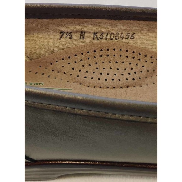 SAS Tripad Comfort Women’s Pewter Leather Slip On Penny Loafer Shoes Sz 7N - Picture 5 of 7